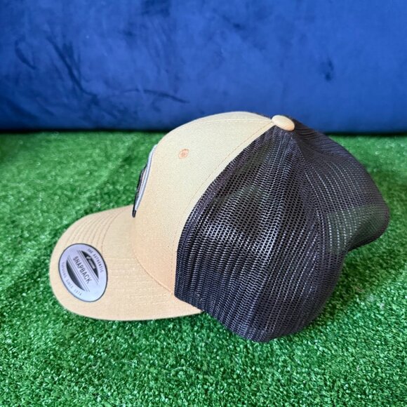 Hooey Roughy Rodeo Trucker Hat Tan Black Mesh Snapback Yupoong Western Cap OS - Picture 5 of 13